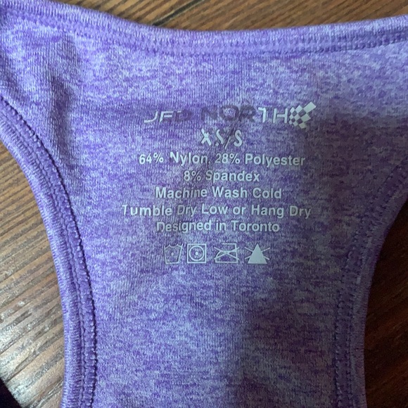 Jed North purple athletic sports bra XXS - Picture 2 of 4